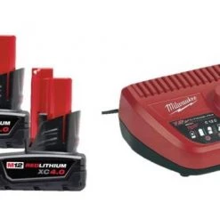 Milwaukee Soldes Boutique 9 Kit de démarrage sans fil Milwaukee - Set 12V Li-Ion de batterie (2x 4.0Ah) + chargeur