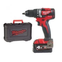 Perceuse visseuse sans fil Milwaukee M18 CBLDD-402C - Set perceuse visseuse Li-Ion 18V (2x batterie 4.0Ah) dans mallette - moteur brushless - 60Nm - 4933464539