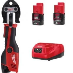 Pince à sertir sans fil Milwaukee M12 HPT-202C - Set sertisseuse Li-Ion 12V (2x batterie 2.0Ah) dans mallette - 4933443085