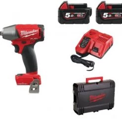 Clé à choc sans fil Milwaukee M18 ONEIWF12-502X ONE-KEY - Set clé à choc Li-Ion 18V (2x batterie 5.0Ah) dans HD BOX - 300Nm - 1/2" - moteur brushless - 4933451374