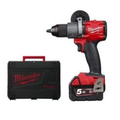 Perceuse visseuse sans fil Milwaukee M18 FDD2-502X - Set perceuse visseuse Li-Ion 18 V (2x batterie 5,0 Ah) dans HD Box - moteur brushless - 135Nm - 4933464267