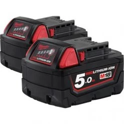 Batterie Milwaukee M18 B5 Batterie Li-Ion - 5Ah (2 pièces)