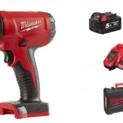 Autre outillage sans fil Milwaukee M18 BHG-502C Décapeur thermique compact à batteries 18V Li-Ion (2x batterie 5,0Ah) dans coffret - 470°C - 4933459772