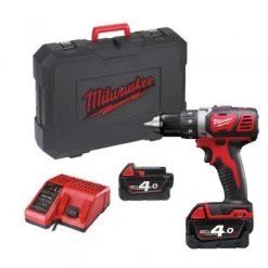 Perceuse visseuse sans fil Milwaukee M18 BDD-402C - Set perceuse visseuse Li-Ion 18V (2x batterie 4.0Ah) dans mallettte - 60Nm - 4933443565