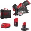 Meuleuse d'angle sans fil Milwaukee M12 FCOT-422X - Set meuleuse d'angle Li-Ion 12V dans HD Box (1x batterie 4,0 & 2 Ah) - brushless - 10 x 76mm - 4933464619