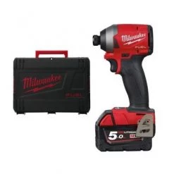 Visseuse à choc sans fil Milwaukee Set de Visseuse à chocs Li-Ion 18 V M18 FID2-502X (2x batterie de 5,0 Ah) avec HD Box - Brushless - 4933464088