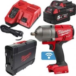 Clé à choc sans fil Milwaukee M18 ONEFHIWF12-502X ONE-KEY - Clé à choc Li-Ion 18V (2x batterie 5.0Ah) dans HD Box - 1898Nm - moteur brushless - 4933459727