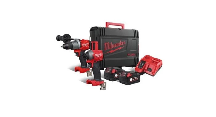 Pack outils sans fil Milwaukee M18 FPP2A2-502X - Set d'outils 18V - Perceuse à percussion M18 FPD2 + Visseuse à chocs M18 FID2 - Batteries et chargeur - 4933464268 3 Pack outils sans fil Milwaukee M18 FPP2A2-502X - Set d'outils 18V - Perceuse à percussion M18 FPD2 + Visseuse à chocs M18 FID2 - Batteries et chargeur - 4933464268
