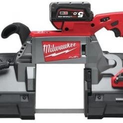 Scie à ruban portative sans fil Milwaukee M18 CBS 125-502C Scie à ruban à batteries 18V Li-Ion set (2x batterie 5Ah) dans coffret - 125x125mm - moteur sans charbon - 4933448195