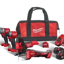 Pack outils sans fil Milwaukee M18 FPP4F2-502B - Pack 5 outils sans-fil - 18V Li-Ion (2x 5,0Ah) - sac - 4933471208
