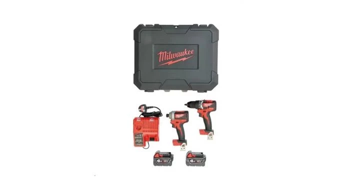Pack outils sans fil Milwaukee M18 CBLPP2A-402C - Set perceuse à percussion (M18 CBLPD-0) & visseuse à choc (M18 CBLID-0) (2x batterie 4,0Ah) dans HD box - 4933464536 5 Pack outils sans fil Milwaukee M18 CBLPP2A-402C - Set perceuse à percussion (M18 CBLPD-0) & visseuse à choc (M18 CBLID-0) (2x batterie 4,0Ah) dans HD box - 4933464536 – Image 3