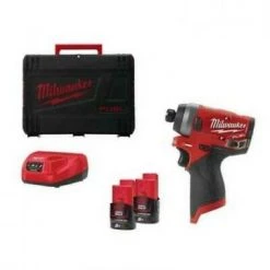 Visseuse à choc sans fil Milwaukee M12 FQID-202X - Set visseuse à choc Li-Ion 12V (2x batterie 2.0Ah) dans HD Box - 50Nm - moteur brushless