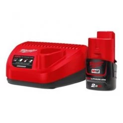 Kit de démarrage sans fil Milwaukee M12NRG-201 - Kit de batterie et chargeur 12V Li-Ion - 4933451900
